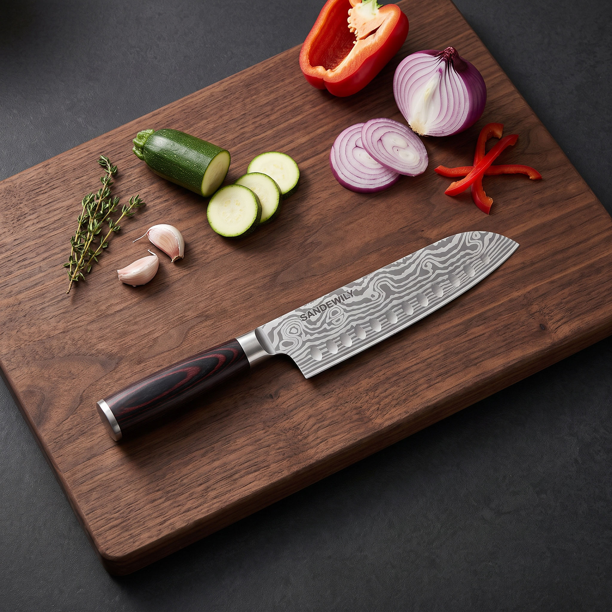 7" Santoku Knife — Pakkawood Series 2